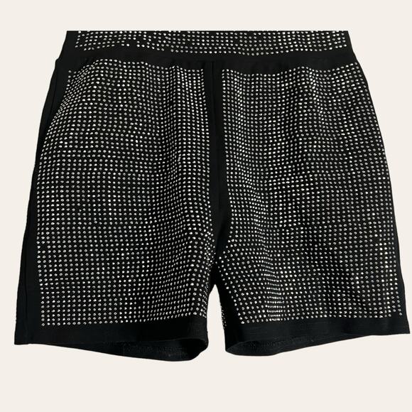 I.AM.GIA Aurora Black Rhinestone Studded High Waist Biker Shorts Size S - Picture 5 of 8